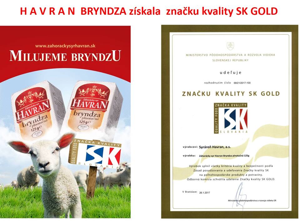 Syráreň Havran a.s. Záhorácky syr, Prírodné syry, Bryndza a bryndzové výrobky