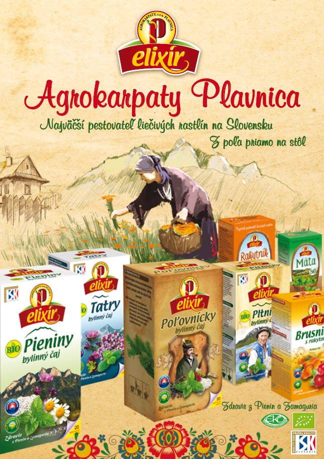 Agrokarpaty Plavnica liečivé rastliny sa pestujú v ekologicky nezaťaženom prostredí. Ovocné čaje
