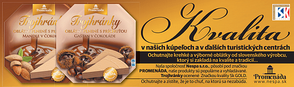 Promenáda Kúpeľné oblátky, s označením DE LUXE, Trojhránky, rezané oblátky